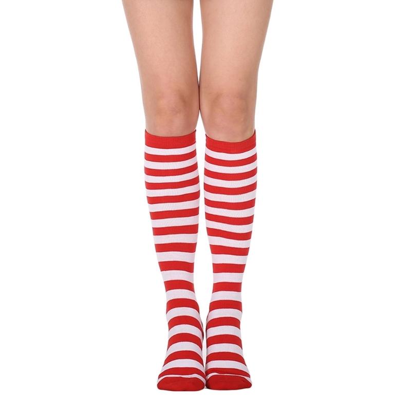 Women's Stripes Knee Highs Socks Long Tube Socks Stripes Stockings Athletic Stockings Stripe Calf Socks Cosplay Socks