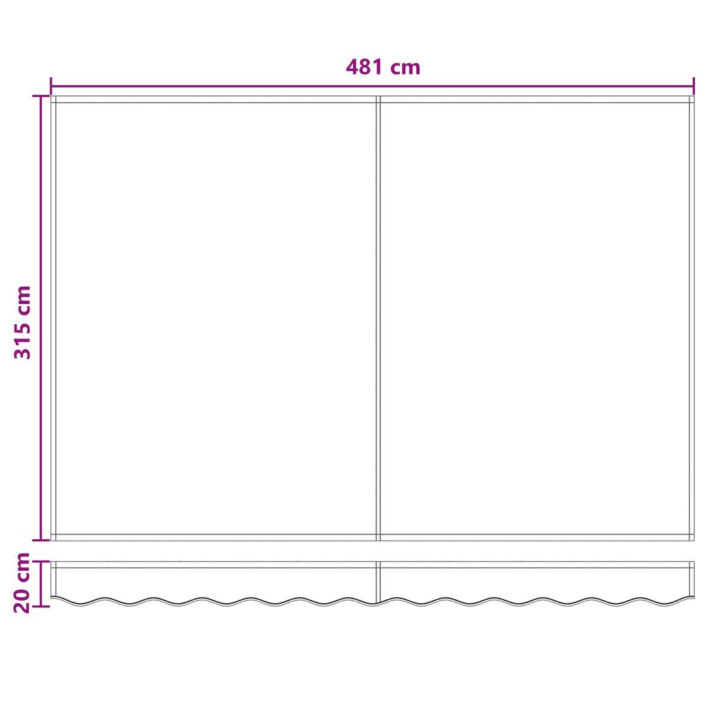 Retractable Awning Sand 500 X 300 Cm Linen and Aluminum