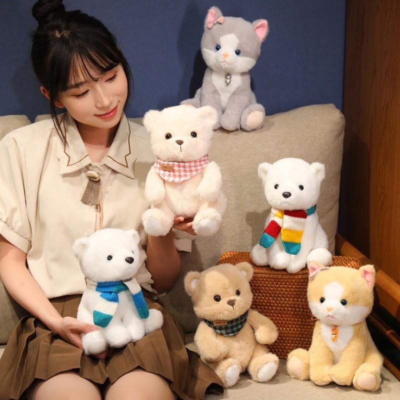 Adorable Teddy Bear Plush Toy With Cute Scarf For Kids Perfect Gift Idea