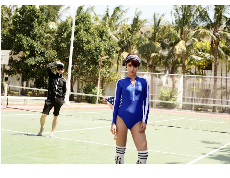 Pure Desire Women's Long Sleeve Swimsuit: Sun Protection, Bust Enhancing, Figure Slimming, Perfect for Beach, Diving, and Surfing Vacations.