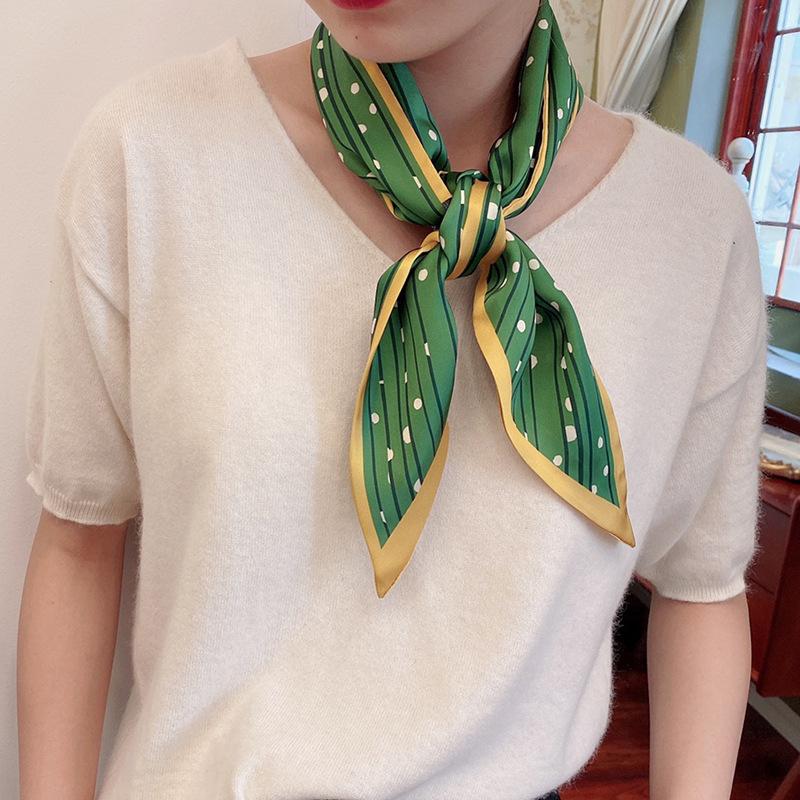 

Весенне-летний атласный длинный шарф для женщин, солнцезащитная шаль, модный атласный длинный шарф для красоты, универсальный дорожный шарф 14*145cm