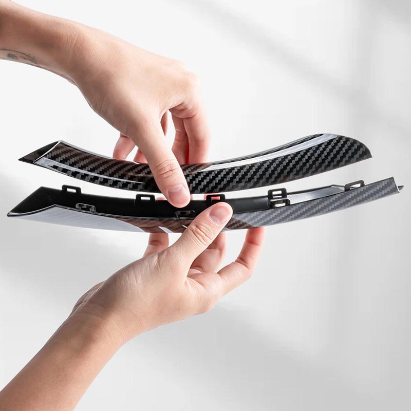 6 st ABS-plast Kolfiber Bil Interiör Dörrhandtag Drag Trimskydd för BMW E90 E91 3-serien Sedan, Kombi 2005-2012