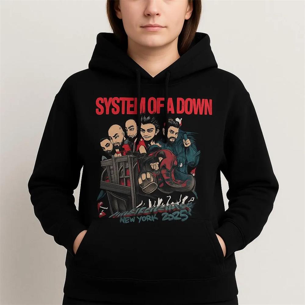 System of A Down Mezmerize Print 90s Vintage Rock Band Hoodie Women Alternative Metal Music Sweatshirt Gothic Hoodies