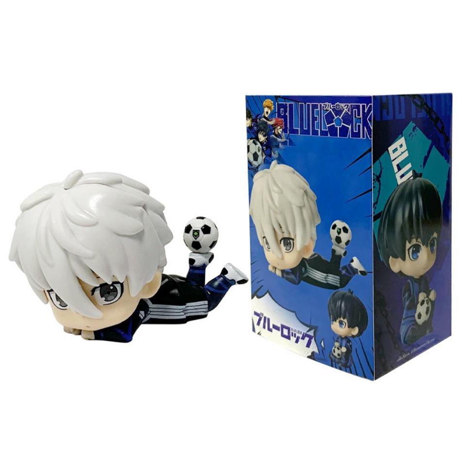 BLUE LOCK Cute Nagi Yisagi Isagi Yoichi Sitting Action Figure PVC Doll Tabletop Model Anime Peripheral Creative Toys Gifts