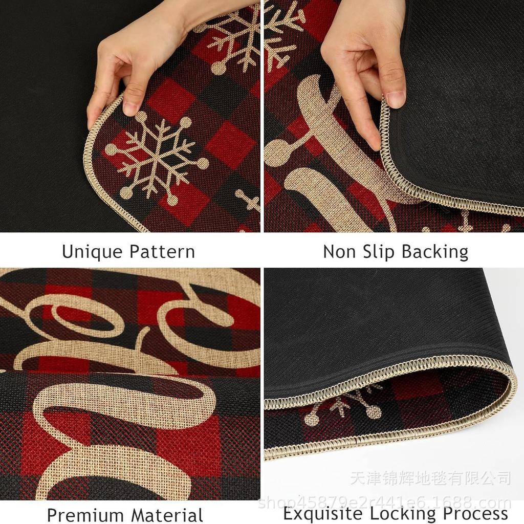 Bathroom Linen Woven Floor Mat Toilet Door Strong Absorbent Toilet Non-Slip Mat Toilet Door Quick Drying Carpet