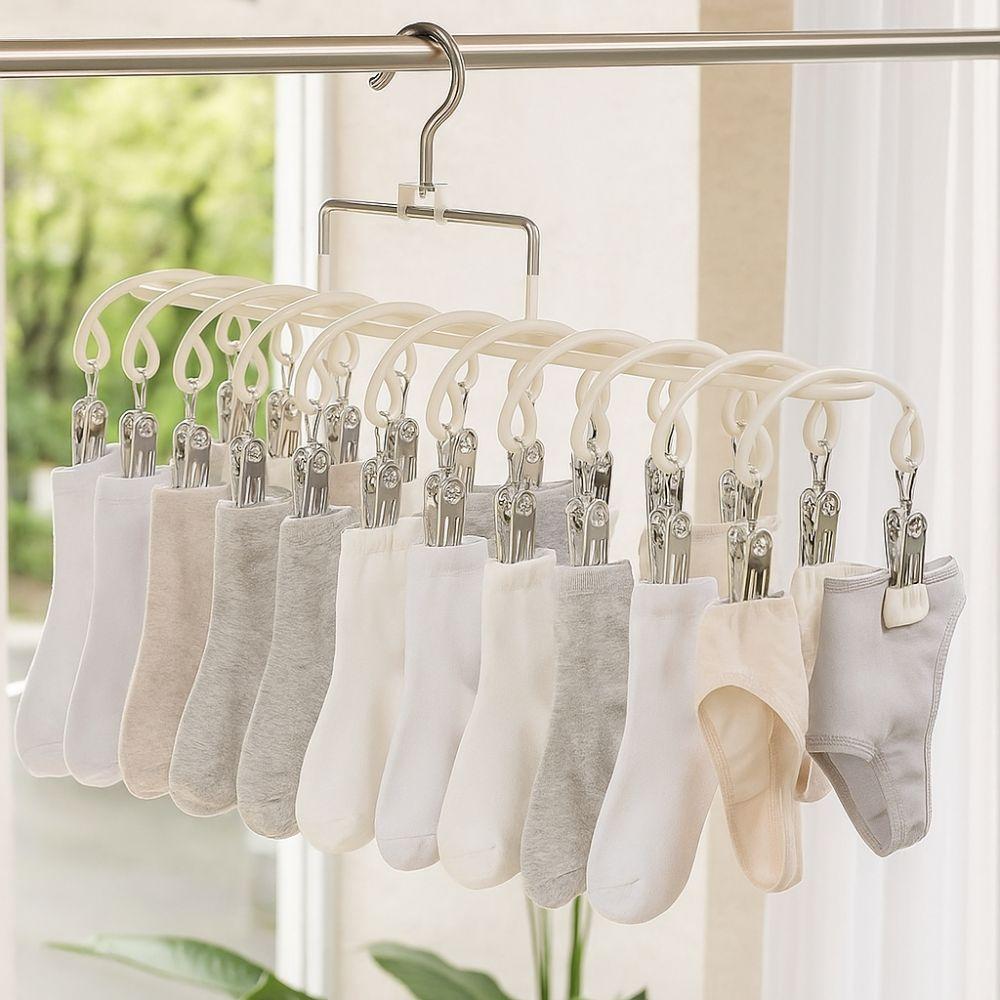 Rustproof Clothes Drying Hanger Stainless Steel Underwear Socks Holder  Outdoor Drying