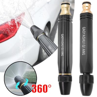 Black Diamond Araba Yıkama Nozulu Yüksek Basınçlı Su Tabancası 360° Dönebilen Nozul Ev Su Borusu Hortumu Temizleme Yedek Nozul