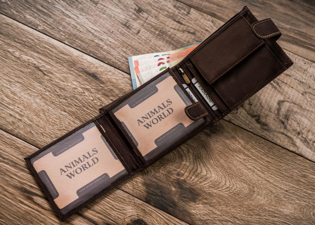 Men's Leather Wallet N992L-CHM-DOG-1-BL BROWN