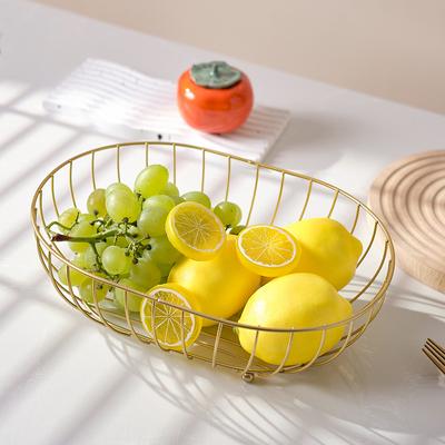 Metal Fruit Bowl Basket Morden Wire Snack Bread Vegetable Storage Bowls Kitchen Eggs Dessert Holder Nordic Organizer Cake Stand