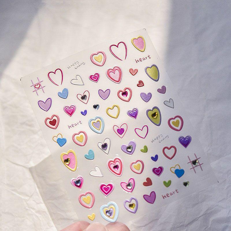 

Peach Tomoni Adhesive Fruit Watermelon Nail Sticker Colorful Heart 3233