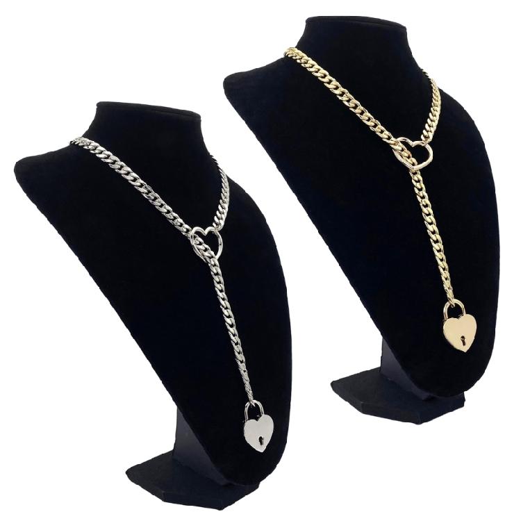 Love Heart Pendant Necklace Simple Long Slip Chain Necklace for Women Silver Color Clavicle Chain Fashion Jewelry Gift