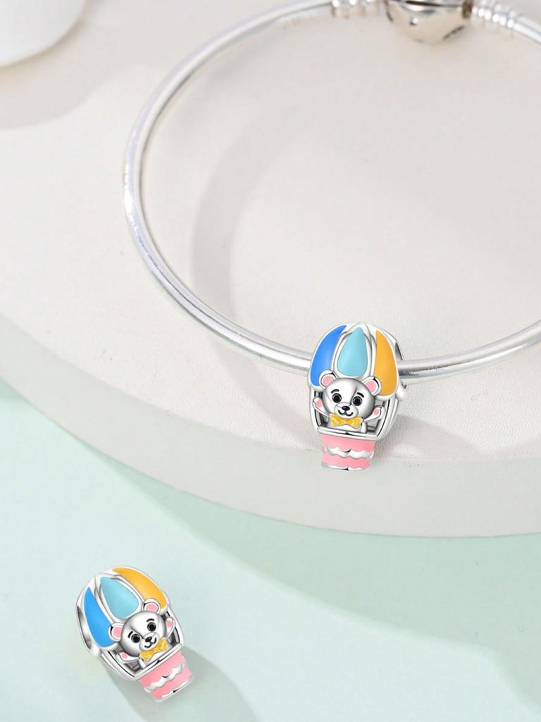Charms Plata Copper Colors Circus Animals Mice And Beads Charm Pendant For Original Bracelet For Women Diy Jewelry Love Gift