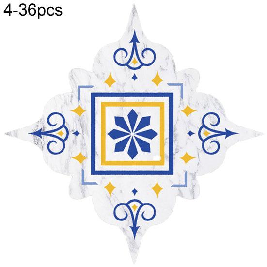 

36 шт., винтажные многофункциональные самоклеящиеся напольные наклейки из ПВХ в стиле ретро для гостиной 4