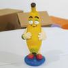 Mini Banana Figurine Ornament, Funny Banana Man Desktop Decoration with Happy And Angry Expressions, Resin Cute Collectible for Home Office Gift