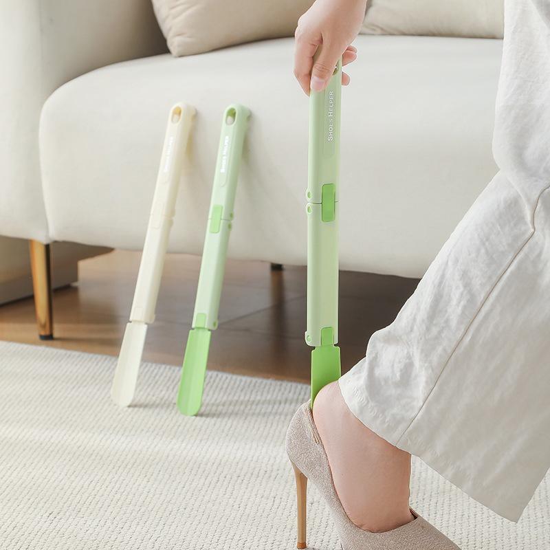 Long Handle Foldable Shoehorn - Easy Reach for Elderly and Pregnant, No Bending Required