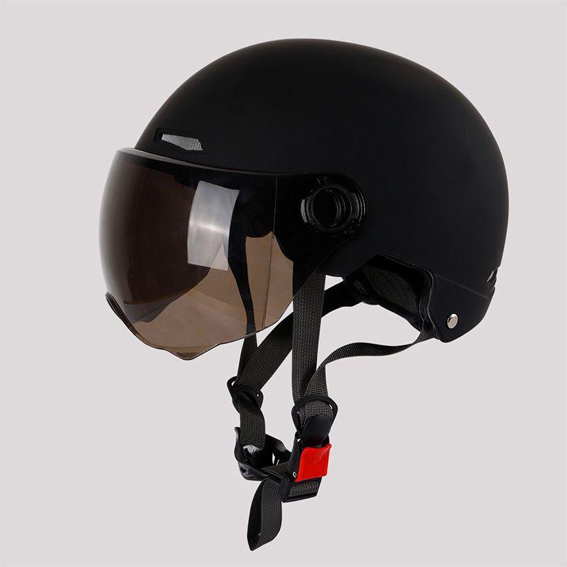Certified Unisex Electric Vehicle Helmet, All-Season Battery Motorcycle Cap, Summer Half Helmet