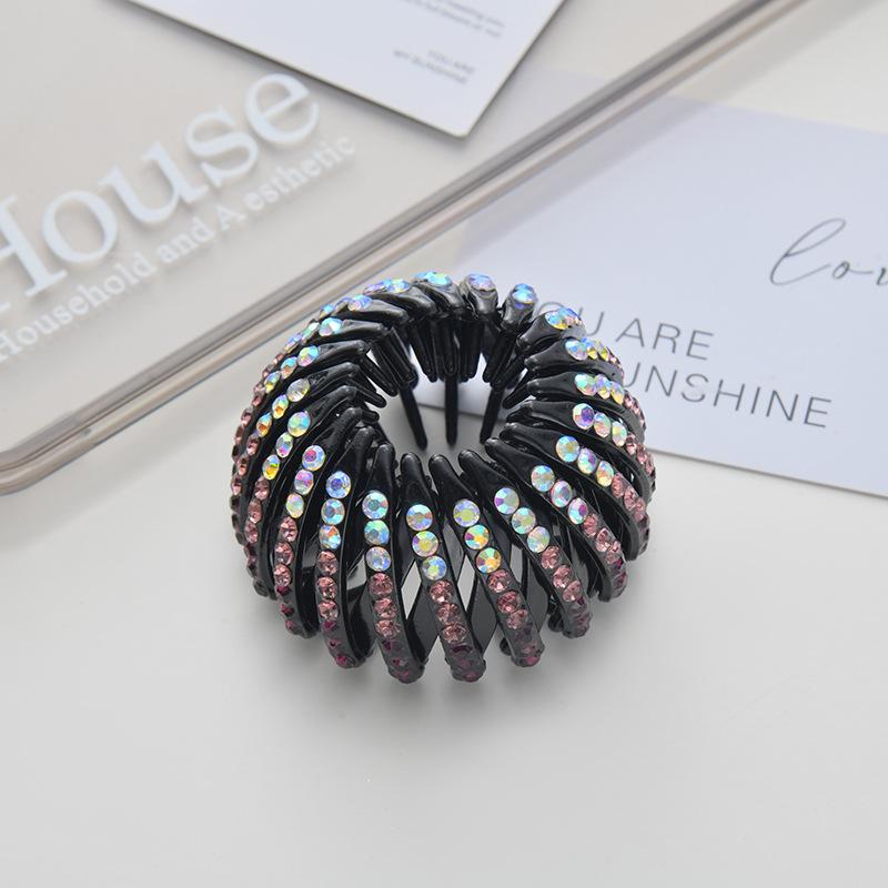Simplicity Rhinestone Bird's nest hair curler hairclip for women elegant ponytail clip Fashion girls hairpins Hair accessories