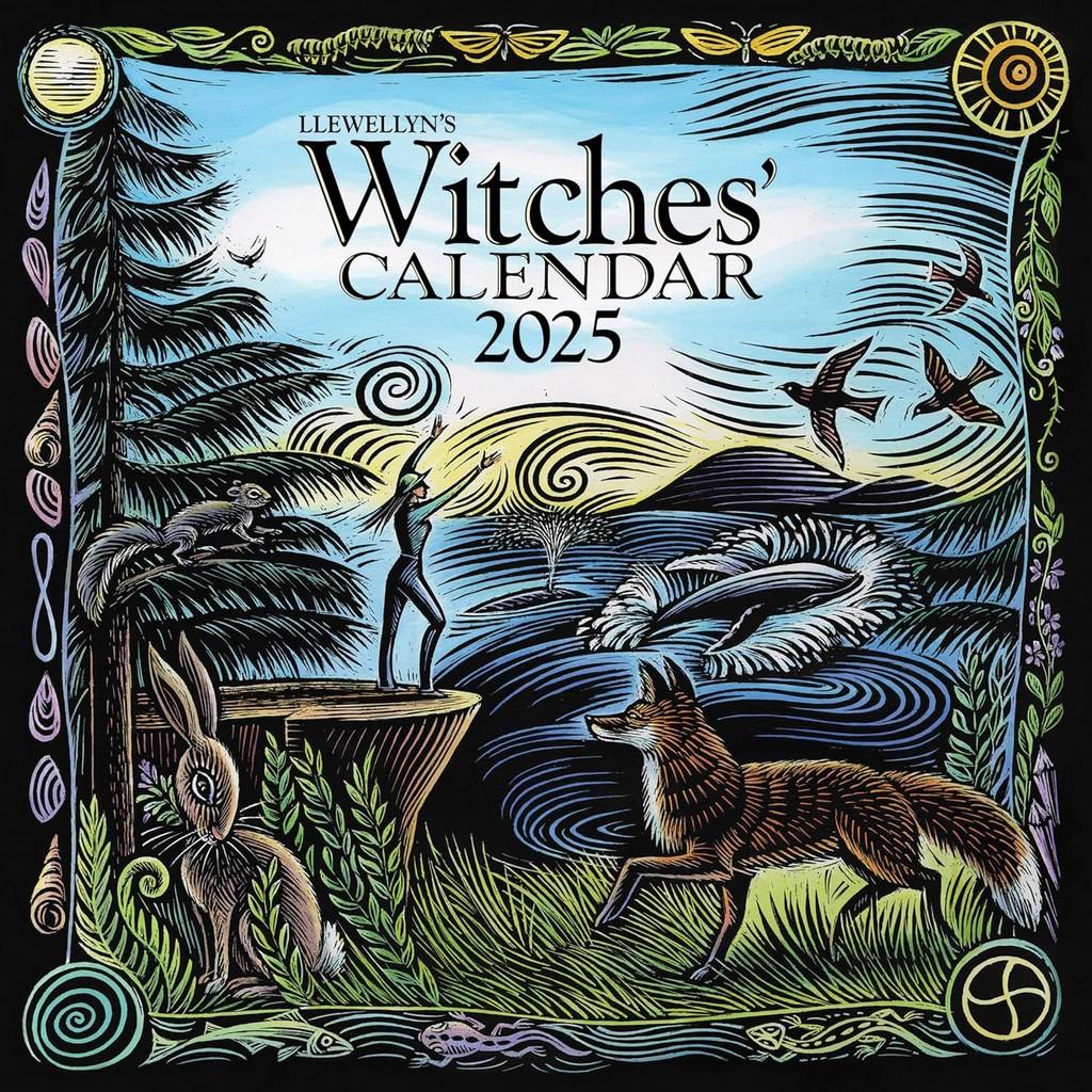 Witches Calendar 2025 Stylish Casual And Retro Simple Home Bedroom Decoration