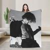 Damiano David Flannel Blankets Autumn  Super Soft Throw Blanket for Kids Adult Home Decor Pattern Bedspread Sofa Bed Cover