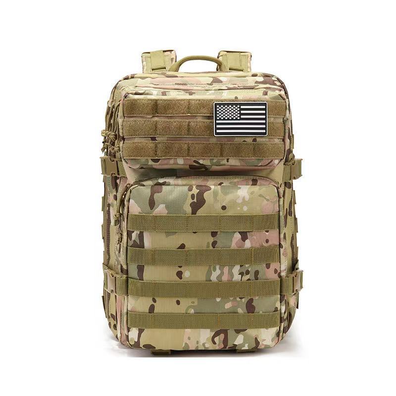 Outdoor 3P Attack Tactical Backpack Multi Functional 45L Large Capacity Camouflage Outdoor Sports Mountaineering Shoulder Backpack for Both Sides