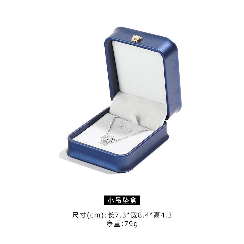 PU leather crown jewelry box, ring pendant, bracelet box, pearl treasure box, jewelry packaging box