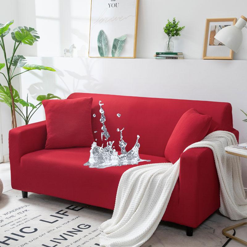1/2/3/4 Seats Waterproof Sofa Couch Cover Stretch Corner Sofa Covers L Shaped Sofa Slip Cover Protector Bench Cover Thin Fabric