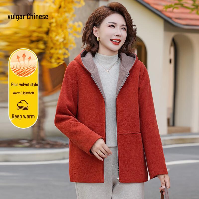 

Women s Plush Lined Hooded Winter Cotton Jacket 2XL