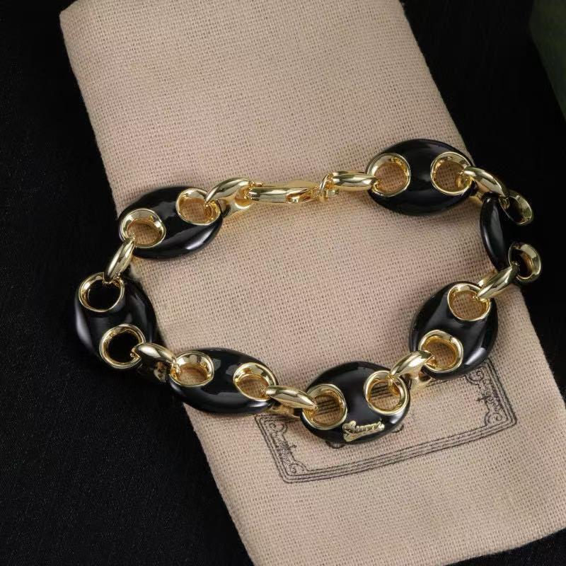 2025 Vintage Schweinenase Messingarmband: Europäisch-Amerikanische High-End-Mode, Retro-Promi-Stil Schmuck