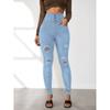 High Waist Ripped Skinny Jeans Women Stretch Denim Pants Streetwear Slim Fit Trousers