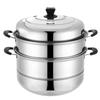 Extra Thick Stainless Steel Double-Layer Large Steamer Pot for Induction Cookers