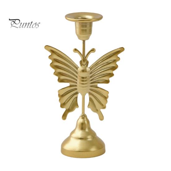 Classic Retro Candle Decor Vintage Metal Holder, Romantic Candlestick Dinner Table Centerpiece, Rustic Pillar Holder Aged Texture for Wedding