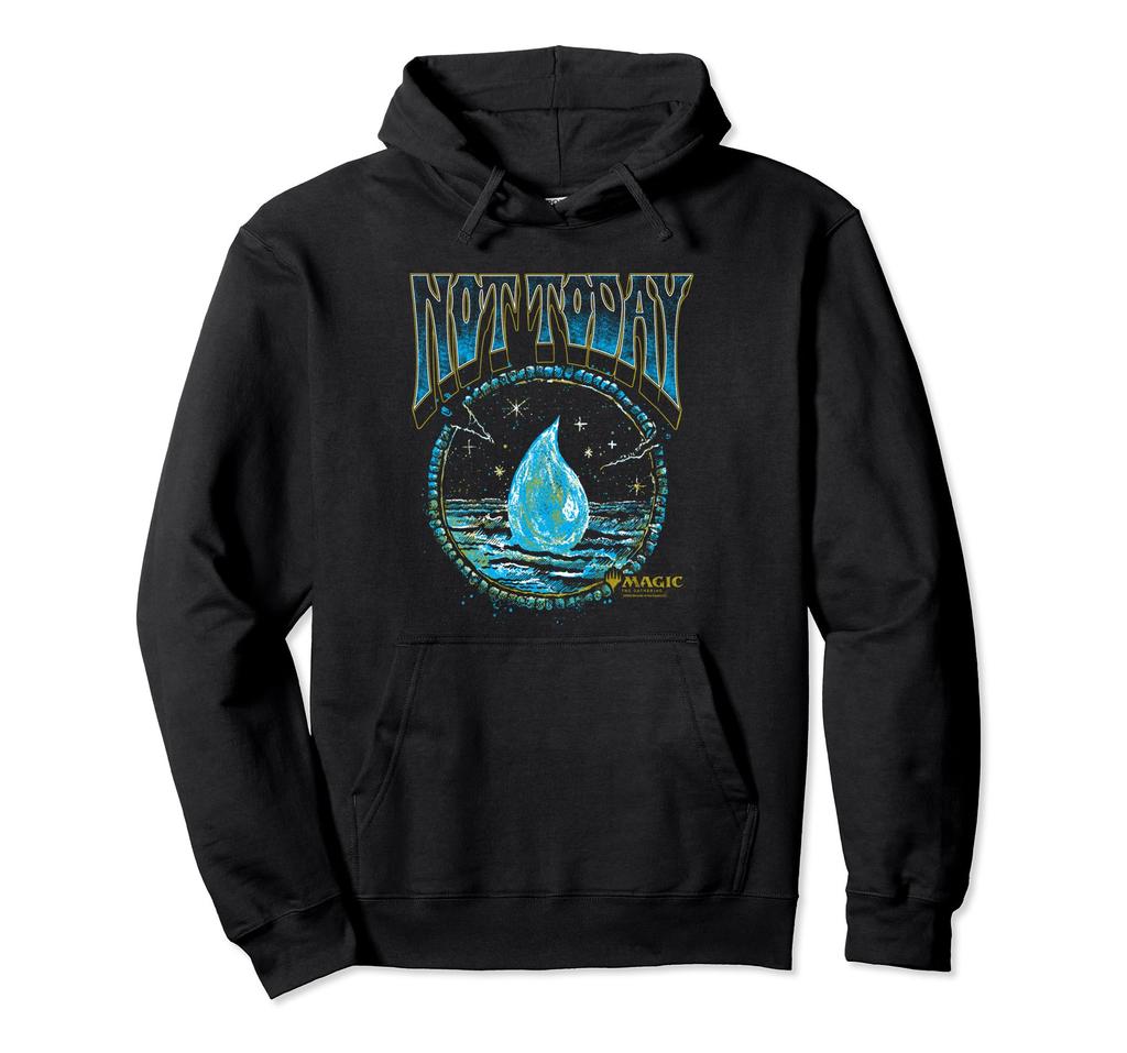 Magic: The Gathering Not Today Blue Mana Artistic Portrait Hoodie
