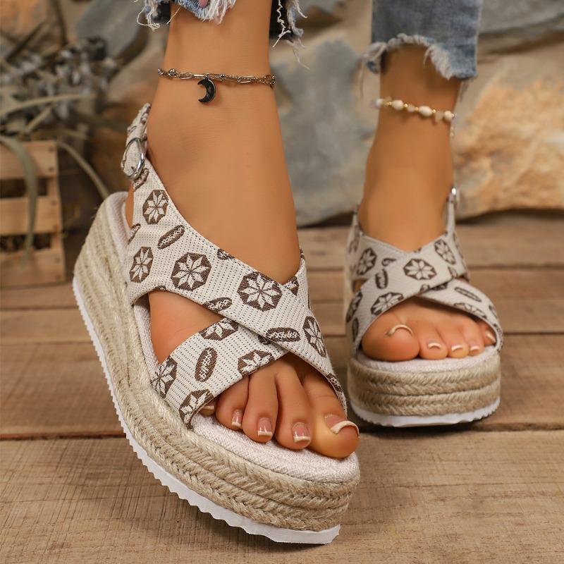 Fashion 2025 Hot Sale Ladies Shoes Open Toe Women's Sandals Fashion Color Matching Casual Summer Plus Size Light Wedge Sandals Zapatos