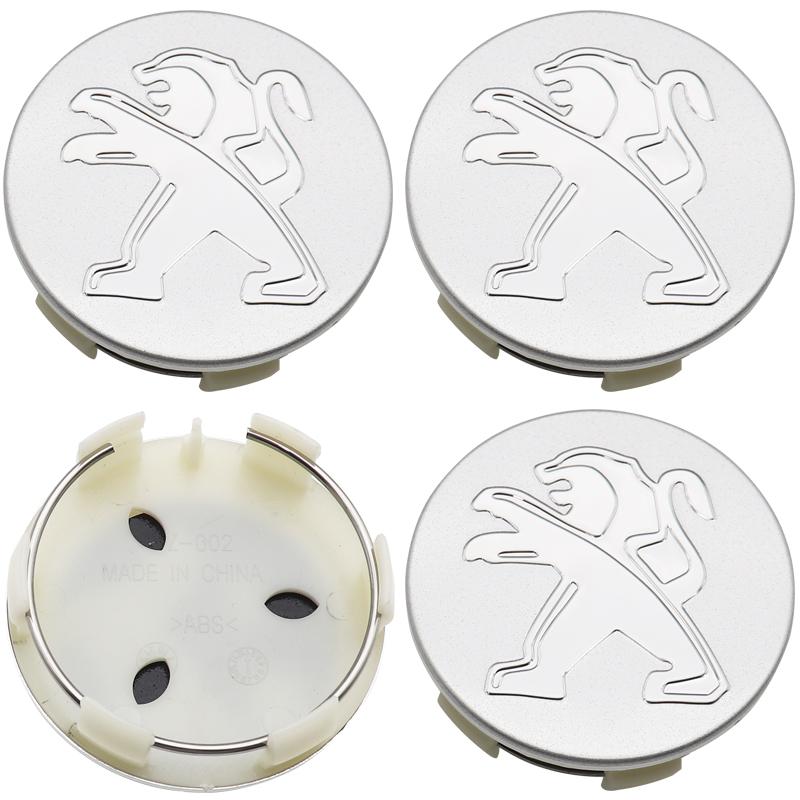 4pcs 60mm Peugeot logo Car wheel emblem Wheel Center Hub Cap auto Rim refit dust-proof badge covers sticker styling accessories