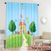2pcs, 2D FLAT PRINTING Curtains (Without Rod) GiftHouseHill Light Filtering Modern Curtains Fabric Curtains All Seasons