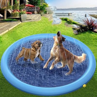 1pc Thicker & Durable Pet Spray Pad - Quick-Fill Dog Bath Pool for Summer Fun - Portable, Leak-Proof, Cooling Water Tub