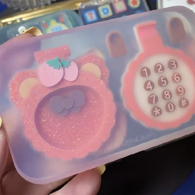 Resin Shaker Mold,Reusable Cute Silicone Quicksand Mould for DIY Crafts Making