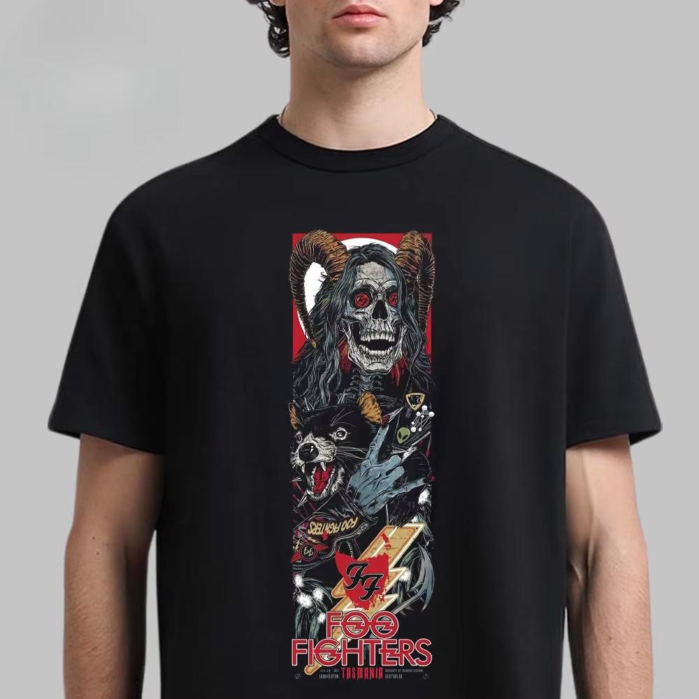 2026 Retro Foo Fighters Cotton Band Shirt Unisex Summer Short Sleeve Fashion Brand Tee Luxury Casual Vintage Tshirt Ins Y2k
