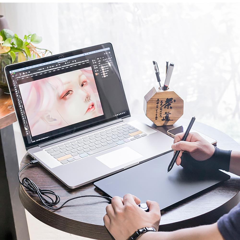 Digitalt grafisk nettbrett tegnebrett og penn rask lesing trykksensitivt brettsett