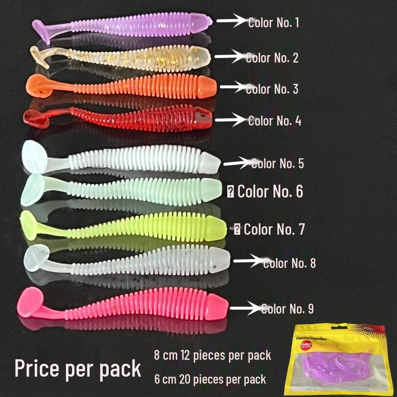 Doppelfarbiger T-Schwanz Lockwurm Weichköder