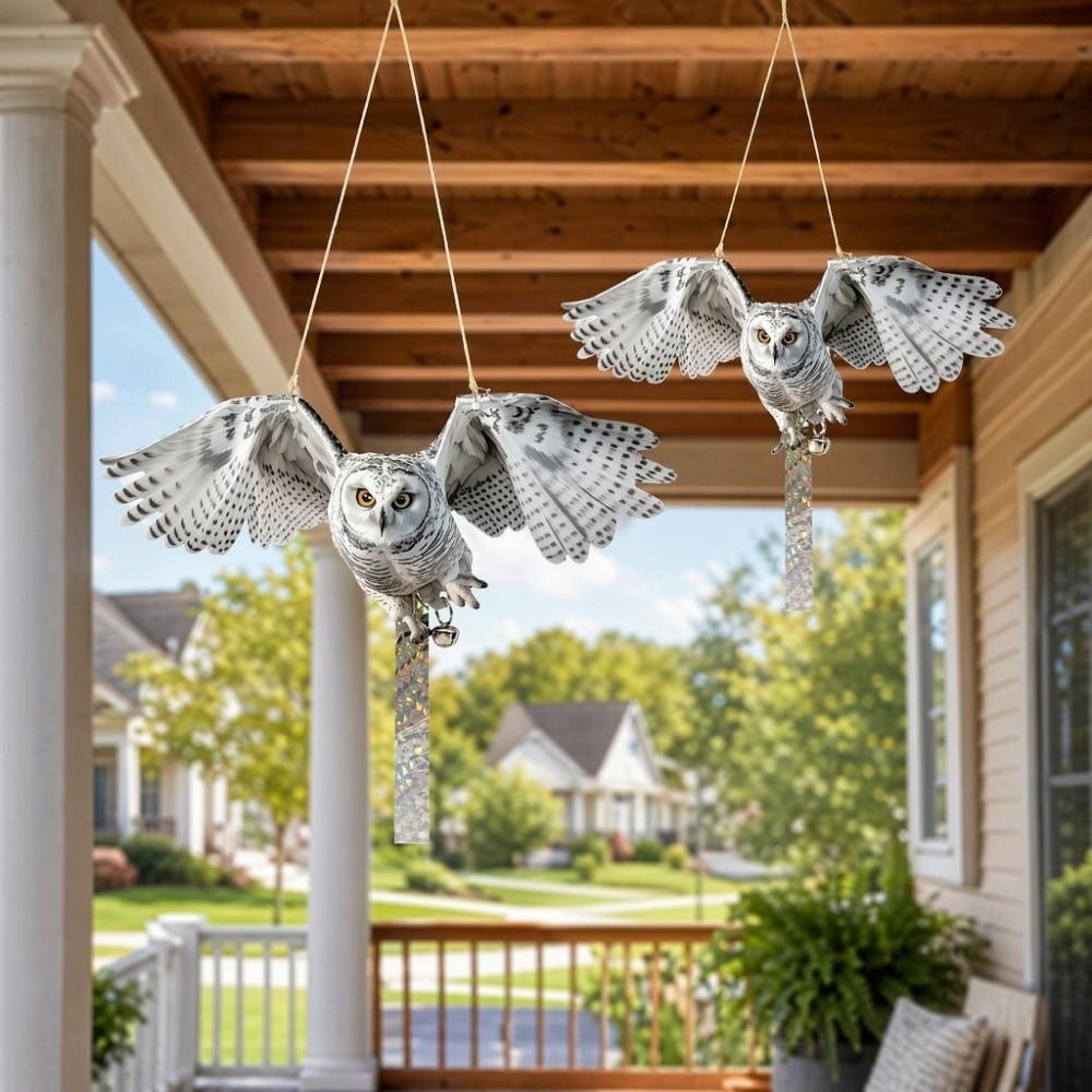 2D Flat Fake Bird Scare Device Acrylic Bird Repeller Bird Repel Owl Scarecrow Garden Decoration