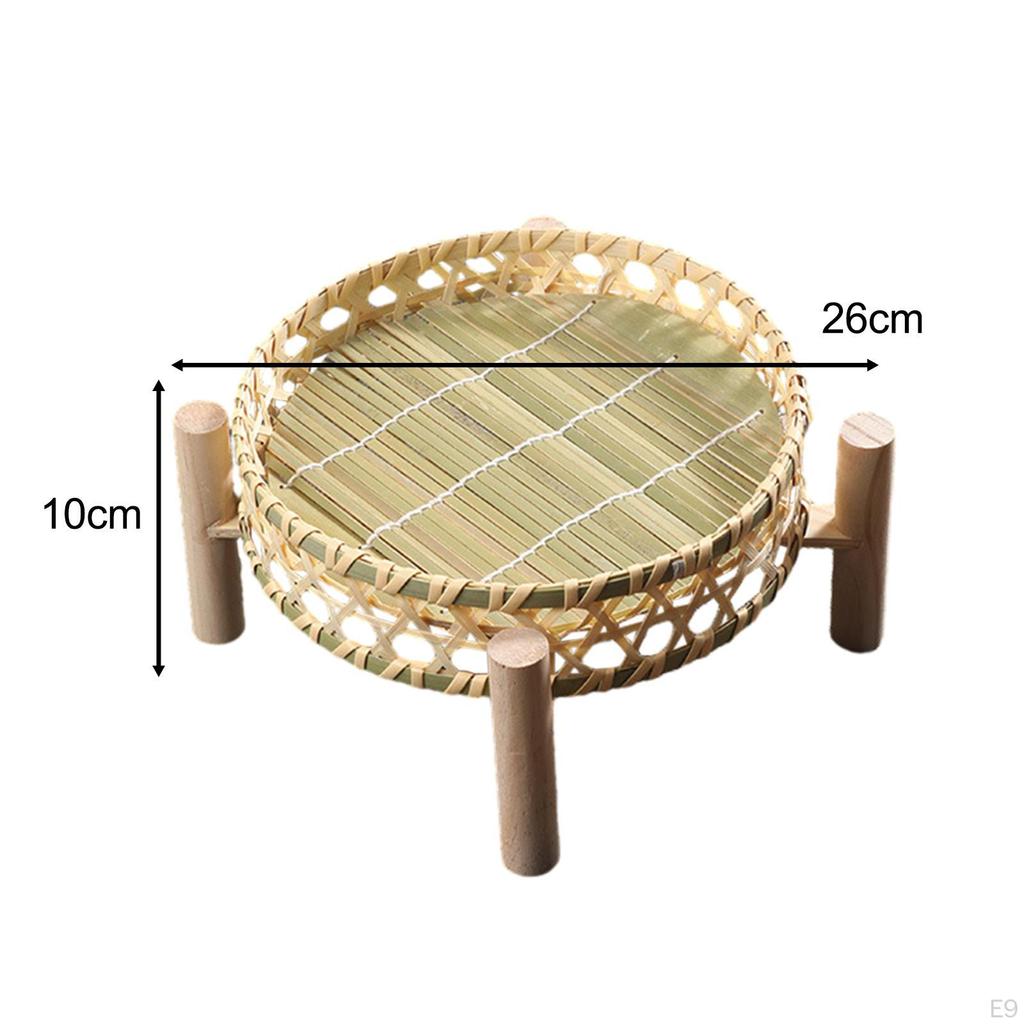 Zestaw tac bambusowych do spożywania posiłków na świeżym powietrzu i rozrywki