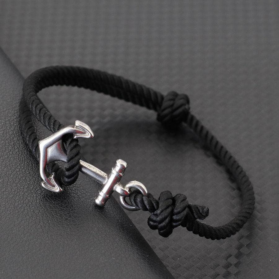 

Viking Anchor Bracelet For Men Sliding Adjustable Nautical Wrap Rope Braslet Outdoor Sports Riding Beach Hand Accessories Joias Adjustable чёрный