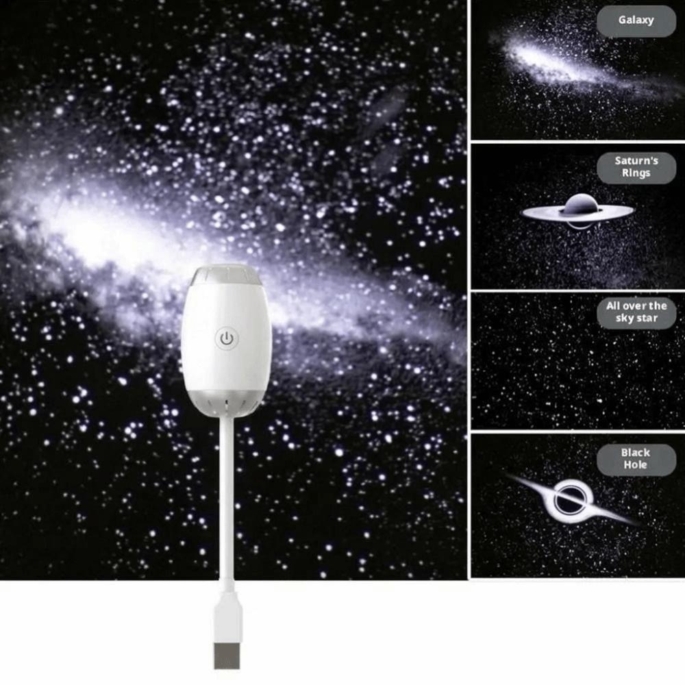 Large Range Projection Galaxy Projector Adjustable Focus USB Night Light  Home Gaming Decor