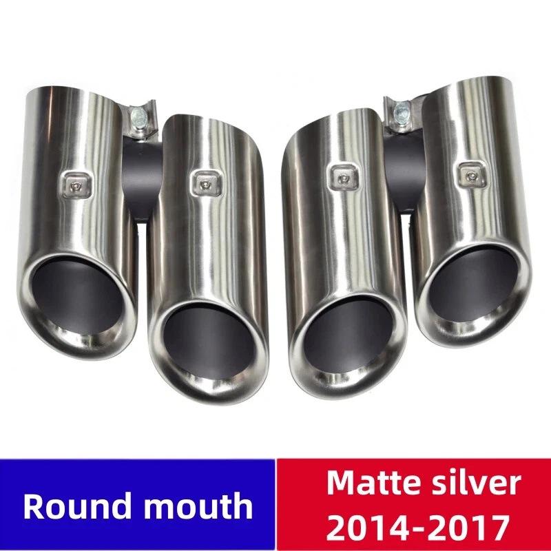 14-24 Porsche Macan Sporty Stainless Steel Exhaust Muffler Tailpipe, 4-Outlets, 3-Layer.