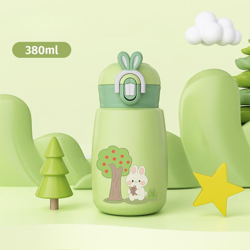 The New Intelligent Temperature-sensitive 316 Stainless Steel Children's Thermos Cup Couples Students High Value Cute Mini Cups.