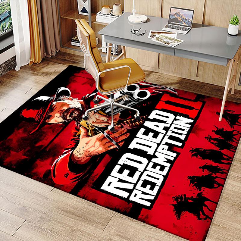 Red Dead Redemption1 Printed Absorbent Washable Carpet, Non-Slip Bathroom Mats, Kitchen Rugs, Yoga Mat,Living Room Entrance, Camping Picnic Rugs