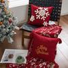 Merry Christmas Pillowcase Xmas Embroidery Snowflake Throw Pillow Cushion Cover Pillow Cover Home Textile Sofa Bed Pillowslip