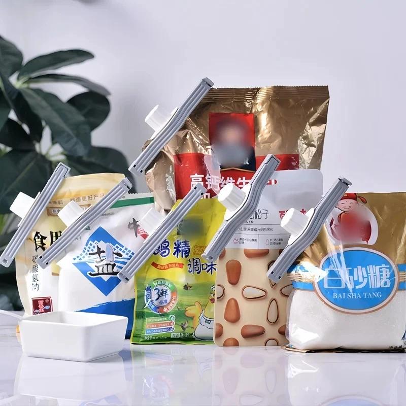 Küchenaufbewahrung Lebensmittel Snack Verschlussbeutel Clips Schraubverschluss Gewürzbeutel Milchpulverbeutel Konservierungsclip Gadgets Heimzubehör