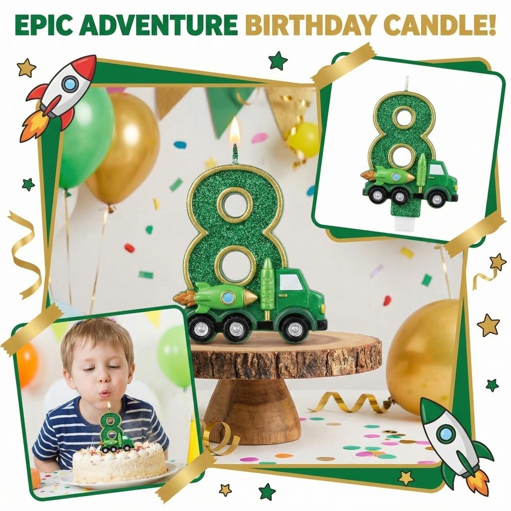 Fashion Cartoon Creative Birthday Candles Party Digital Candles